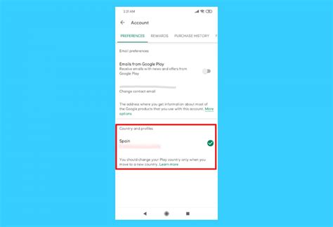 Modifier le pays défini dans votre profil Google Play.